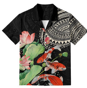 Muška košulja s 3D digitalnim printom, poliester tkanina, kratki rukavi, ležerni kroj, rever ovratnik