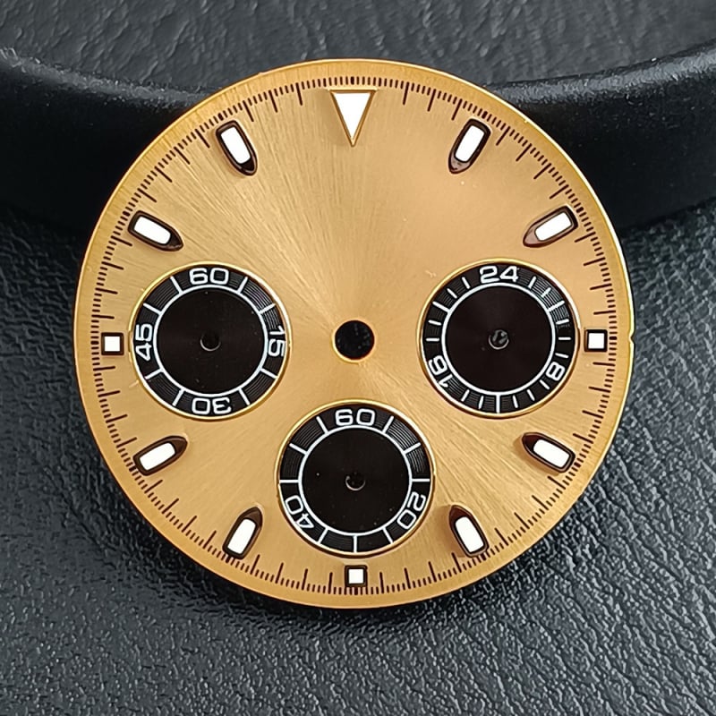 Módosított óraalkatrészek, kompatibilis VK63 kvarcs mozgással, lumineszcens funkcióval