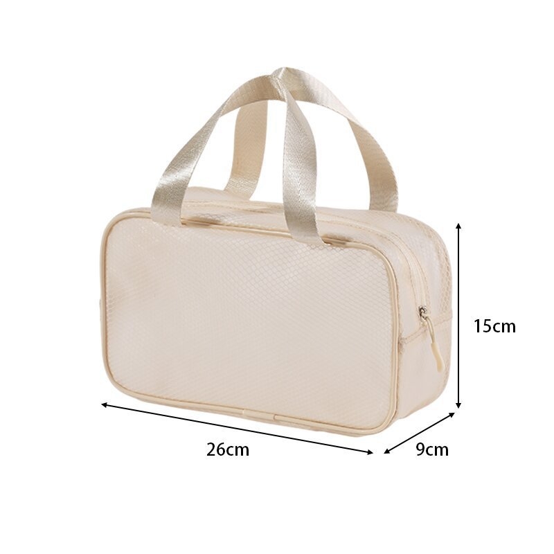 Permatoma EVA kosmetinė dėžutė – kubo formos vandeniui atspari makiažui ir higienos reikmenims, su atspausdintu logotipu