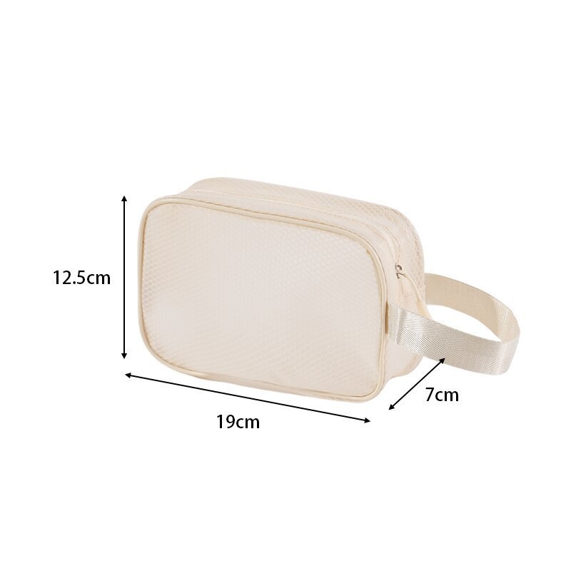 Permatoma EVA kosmetinė dėžutė – kubo formos vandeniui atspari makiažui ir higienos reikmenims, su atspausdintu logotipu