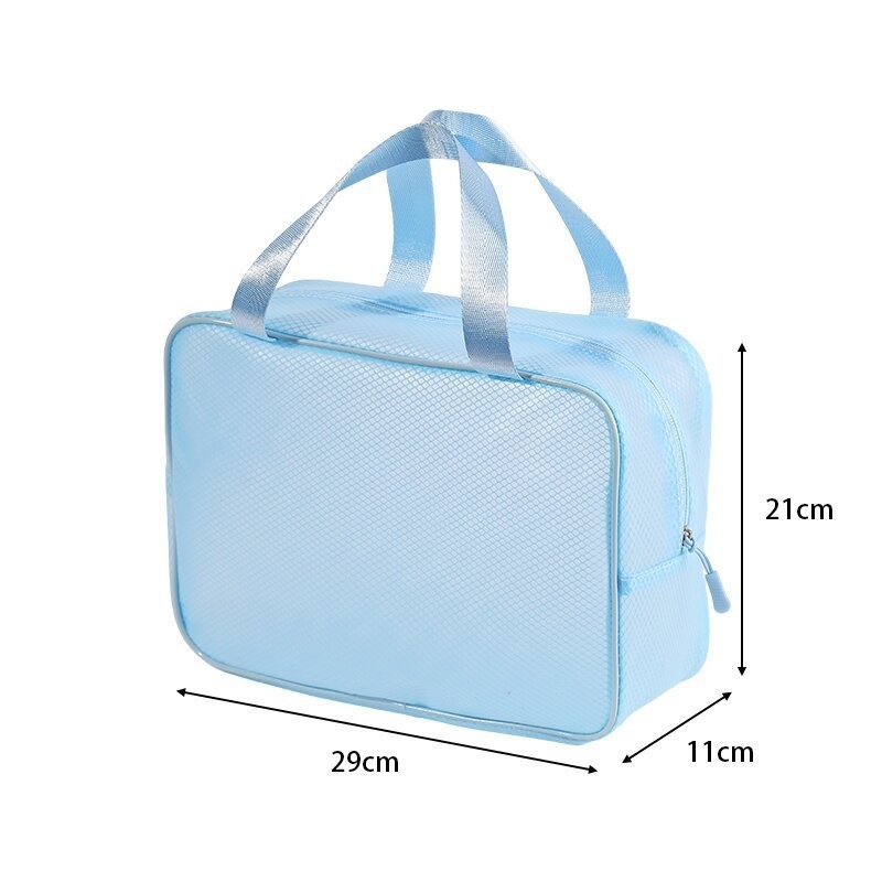 Permatoma EVA kosmetinė dėžutė – kubo formos vandeniui atspari makiažui ir higienos reikmenims, su atspausdintu logotipu