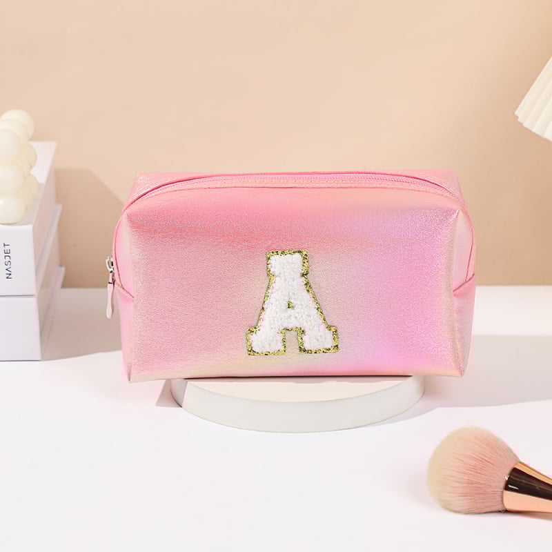 PU siuvinėta kosmetinė su didele talpa, nešiojama kelioninė kosmetinė moterims
