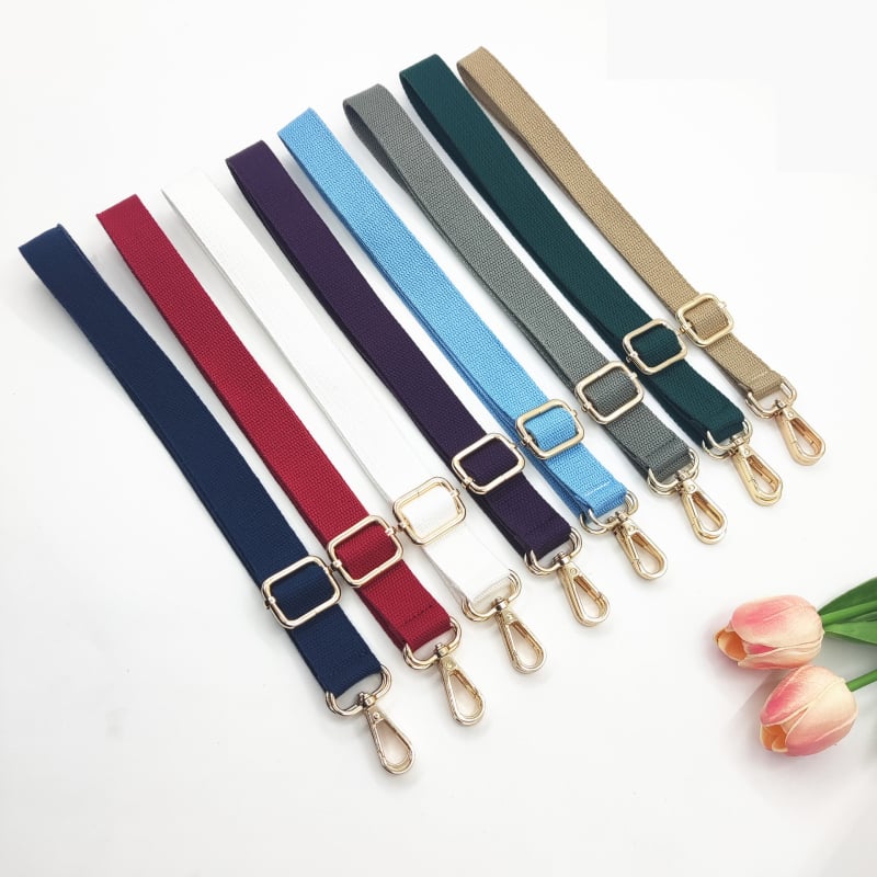 Nova 2,5 cm pamučna uska naramenica, jednobojna tkanina, podesiva duga crossbody naramenica za žensku torbu – zamjenski remen