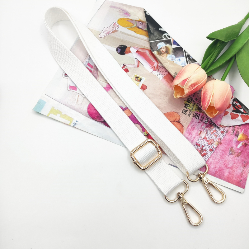 Nova 2,5 cm pamučna uska naramenica, jednobojna tkanina, podesiva duga crossbody naramenica za žensku torbu – zamjenski remen
