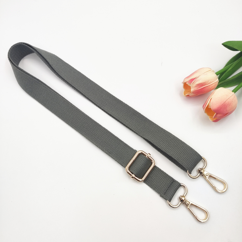 Nova 2,5 cm pamučna uska naramenica, jednobojna tkanina, podesiva duga crossbody naramenica za žensku torbu – zamjenski remen