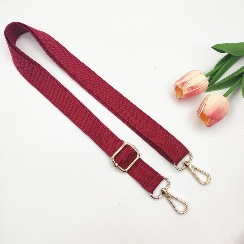 Nova 2,5 cm pamučna uska naramenica, jednobojna tkanina, podesiva duga crossbody naramenica za žensku torbu – zamjenski remen