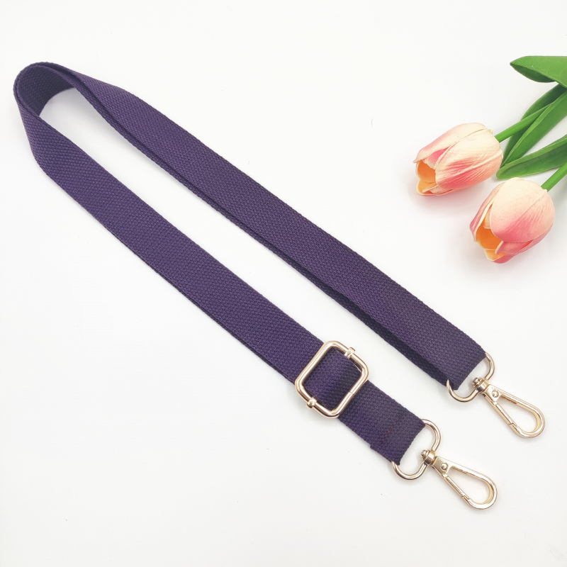Nova 2,5 cm pamučna uska naramenica, jednobojna tkanina, podesiva duga crossbody naramenica za žensku torbu – zamjenski remen