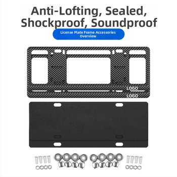 Ramă pentru plăcuța de înmatriculare din aliaj de aluminiu, personalizare logo (100+ opțiuni), compatibilă cu peste 100 de modele de mașini, procesare și personalizare disponibile