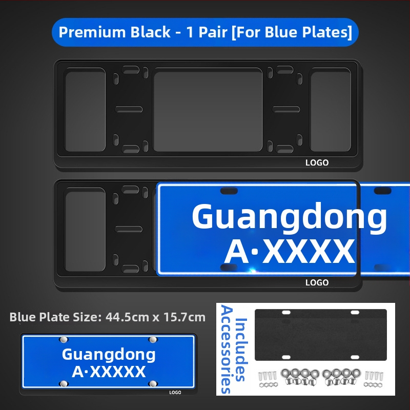 Ramă pentru plăcuța de înmatriculare din aliaj de aluminiu, personalizare logo (100+ opțiuni), compatibilă cu peste 100 de modele de mașini, procesare și personalizare disponibile