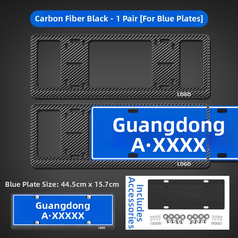 Ramă pentru plăcuța de înmatriculare din aliaj de aluminiu, personalizare logo (100+ opțiuni), compatibilă cu peste 100 de modele de mașini, procesare și personalizare disponibile