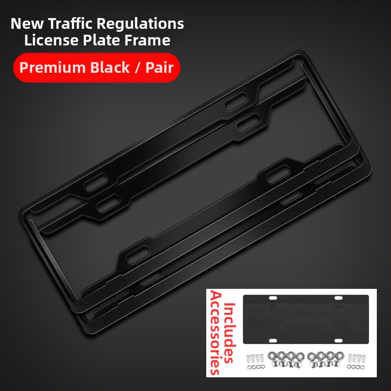 Ramă pentru plăcuța de înmatriculare din aliaj de aluminiu, personalizare logo (100+ opțiuni), compatibilă cu peste 100 de modele de mașini, procesare și personalizare disponibile
