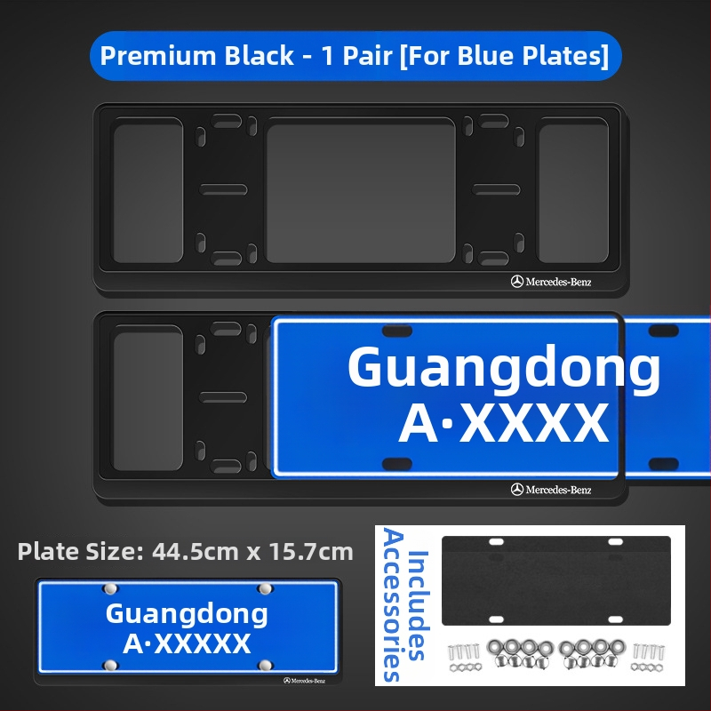 Ramă pentru plăcuța de înmatriculare din aliaj de aluminiu, personalizare logo (100+ opțiuni), compatibilă cu peste 100 de modele de mașini, procesare și personalizare disponibile