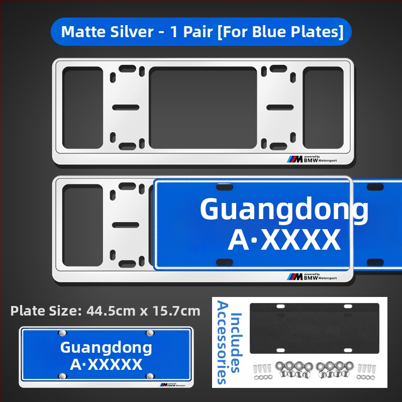 Ramă pentru plăcuța de înmatriculare din aliaj de aluminiu, personalizare logo (100+ opțiuni), compatibilă cu peste 100 de modele de mașini, procesare și personalizare disponibile