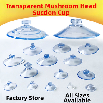 PVC siurbiamas kabliukas automobilio numerio plokštei su grybo galvute, skaidrus, kelių eilių kabliukų dizainas, maksimali apkrova 0–1 kg