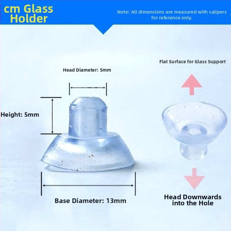 PVC siurbiamas kabliukas automobilio numerio plokštei su grybo galvute, skaidrus, kelių eilių kabliukų dizainas, maksimali apkrova 0–1 kg