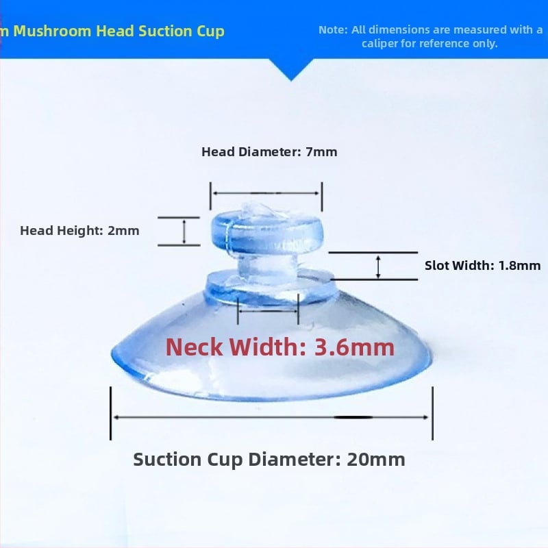 PVC siurbiamas kabliukas automobilio numerio plokštei su grybo galvute, skaidrus, kelių eilių kabliukų dizainas, maksimali apkrova 0–1 kg