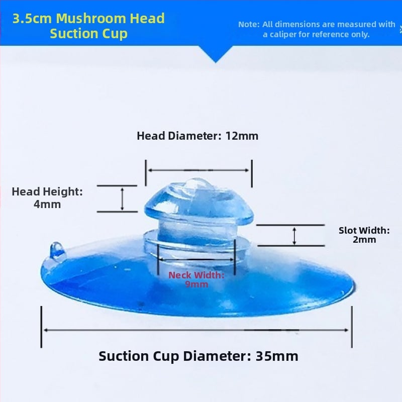 PVC siurbiamas kabliukas automobilio numerio plokštei su grybo galvute, skaidrus, kelių eilių kabliukų dizainas, maksimali apkrova 0–1 kg