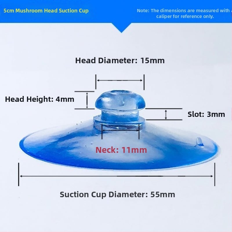 PVC siurbiamas kabliukas automobilio numerio plokštei su grybo galvute, skaidrus, kelių eilių kabliukų dizainas, maksimali apkrova 0–1 kg