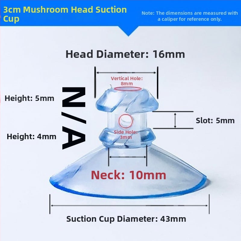 PVC siurbiamas kabliukas automobilio numerio plokštei su grybo galvute, skaidrus, kelių eilių kabliukų dizainas, maksimali apkrova 0–1 kg
