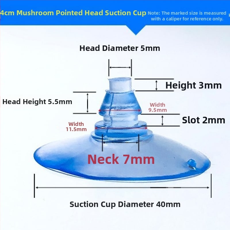 PVC siurbiamas kabliukas automobilio numerio plokštei su grybo galvute, skaidrus, kelių eilių kabliukų dizainas, maksimali apkrova 0–1 kg