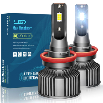 LED automobilio žibintas A8, 12V, aliuminio lydinys, CSP3570 čipas, 50W porai