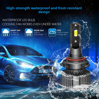 LED automobilio žibintas A8, 12V, aliuminio lydinys, CSP3570 čipas, 50W porai