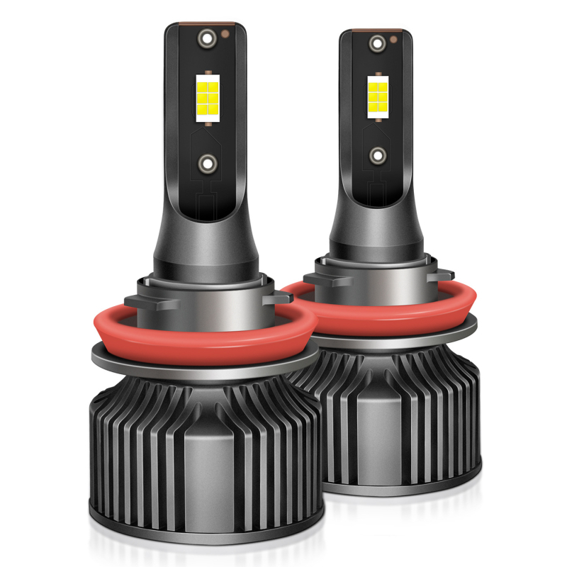 LED automobilio žibintas A8, 12V, aliuminio lydinys, CSP3570 čipas, 50W porai