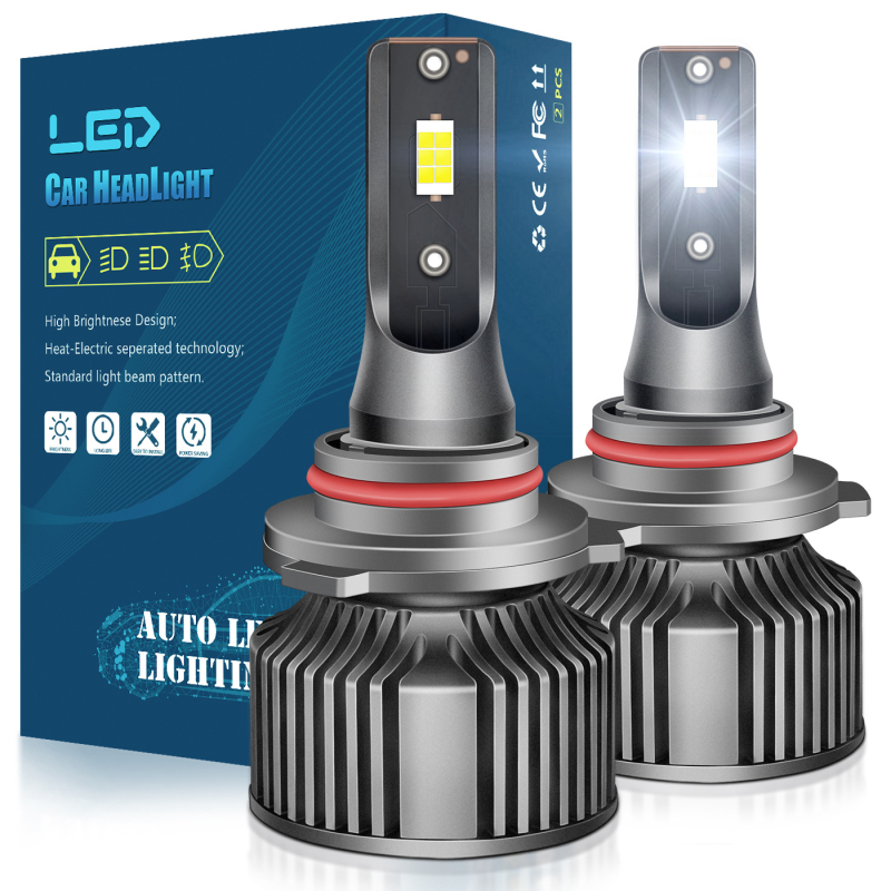 LED automobilio žibintas A8, 12V, aliuminio lydinys, CSP3570 čipas, 50W porai