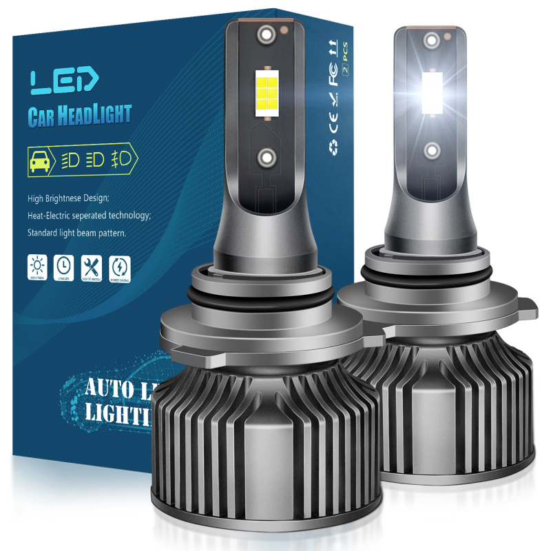 LED automobilio žibintas A8, 12V, aliuminio lydinys, CSP3570 čipas, 50W porai