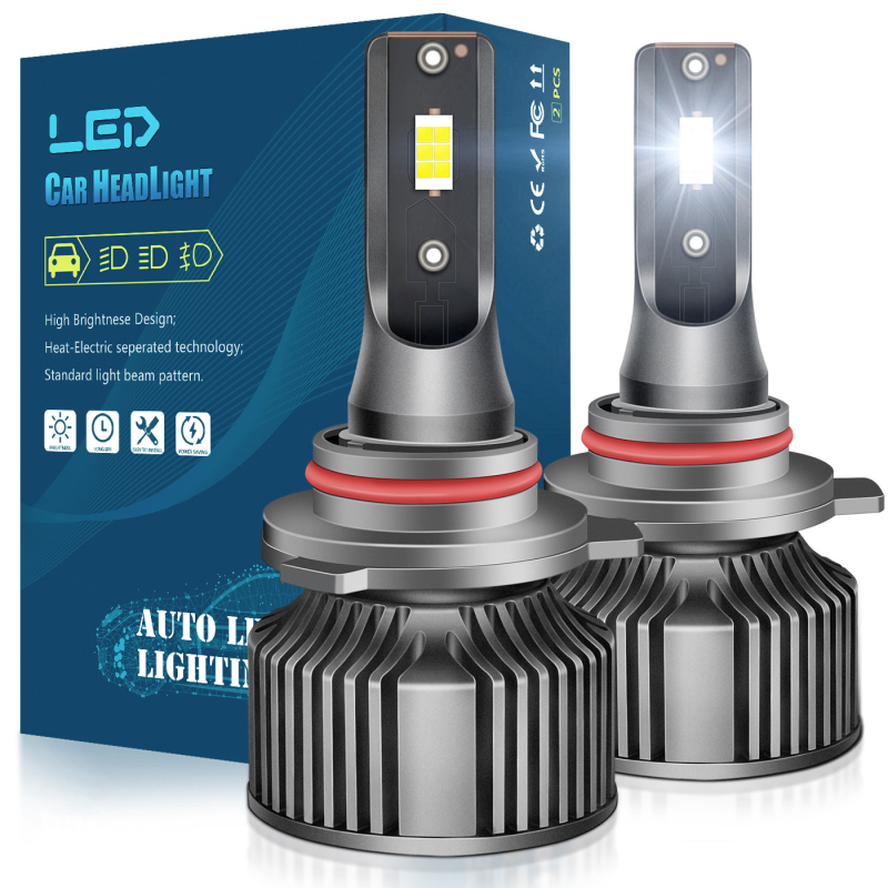 LED automobilio žibintas A8, 12V, aliuminio lydinys, CSP3570 čipas, 50W porai