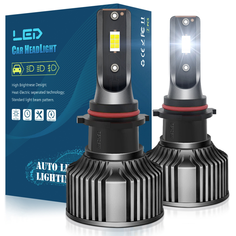 LED automobilio žibintas A8, 12V, aliuminio lydinys, CSP3570 čipas, 50W porai