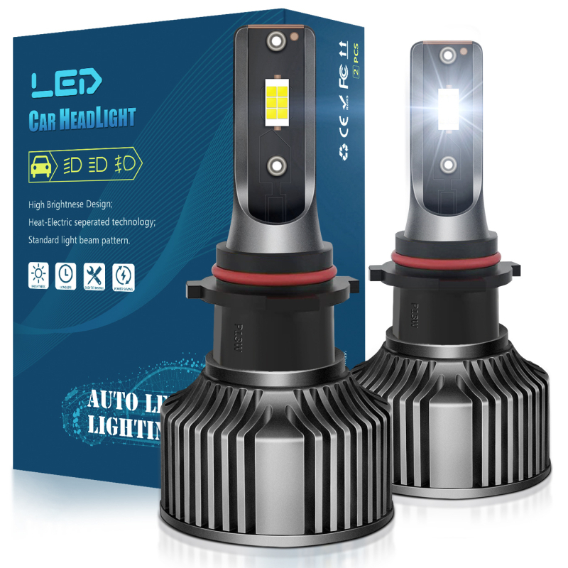 LED automobilio žibintas A8, 12V, aliuminio lydinys, CSP3570 čipas, 50W porai