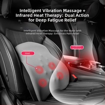 Modernist Automobilio juosmens masažo atrama su atminties putomis, medvilnė, minimalistinis stilius, universalus visoms transporto priemonėms