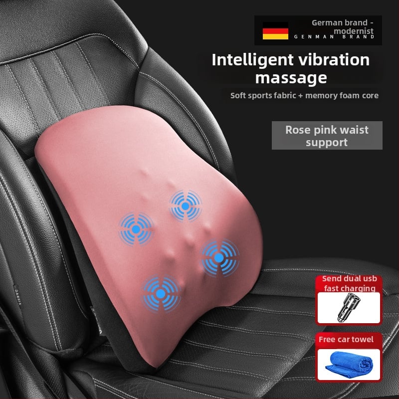 Modernist Automobilio juosmens masažo atrama su atminties putomis, medvilnė, minimalistinis stilius, universalus visoms transporto priemonėms