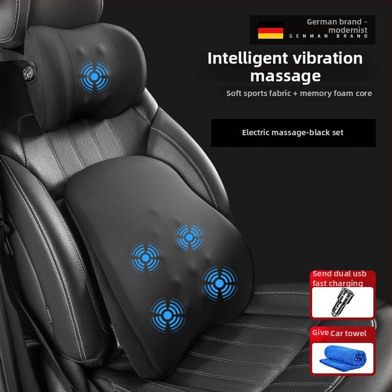 Modernist Automobilio juosmens masažo atrama su atminties putomis, medvilnė, minimalistinis stilius, universalus visoms transporto priemonėms