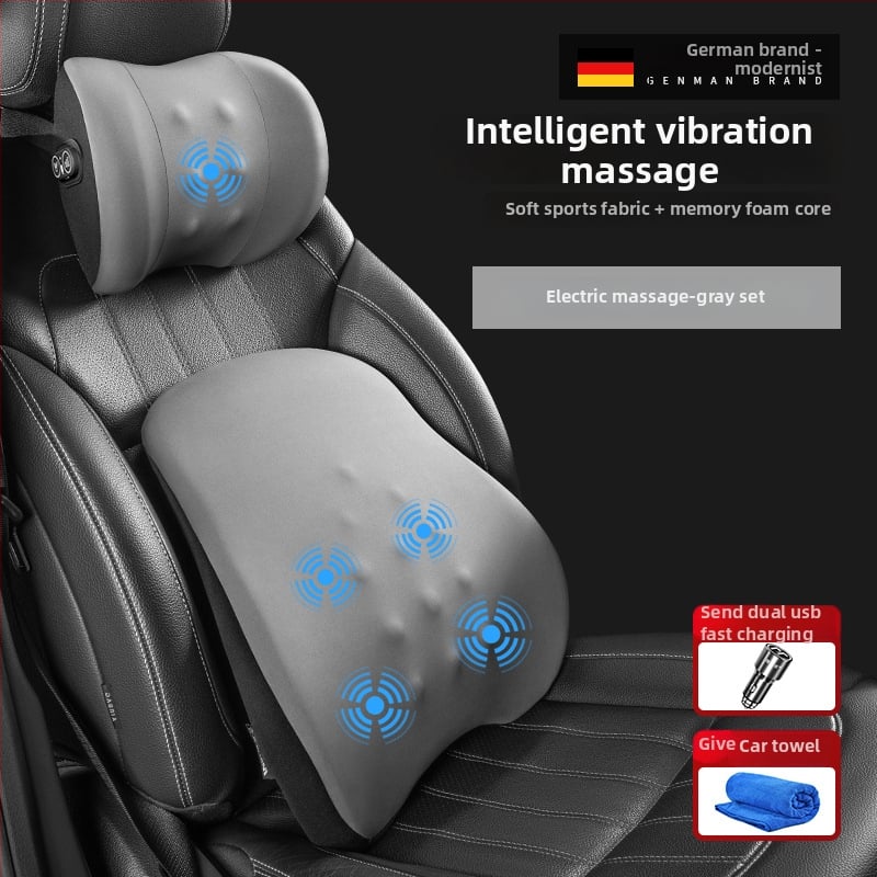 Modernist Automobilio juosmens masažo atrama su atminties putomis, medvilnė, minimalistinis stilius, universalus visoms transporto priemonėms