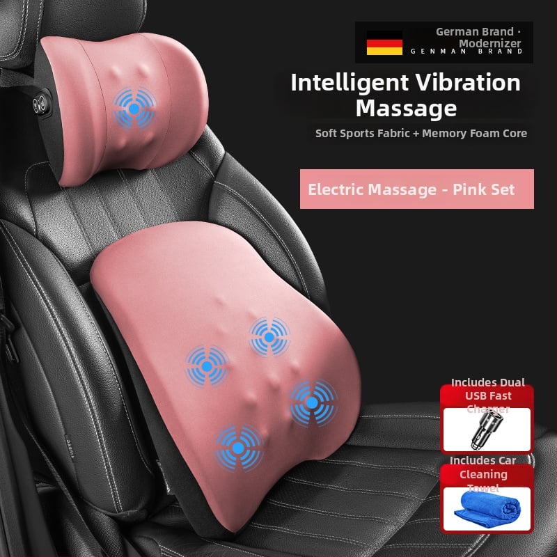 Modernist Automobilio juosmens masažo atrama su atminties putomis, medvilnė, minimalistinis stilius, universalus visoms transporto priemonėms