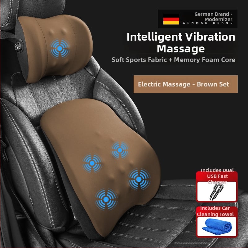 Modernist Automobilio juosmens masažo atrama su atminties putomis, medvilnė, minimalistinis stilius, universalus visoms transporto priemonėms