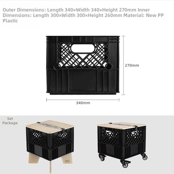 PP sandėliavimo krepšys, didelis tvirtumas, injekcinis liejimas, 1,7 kg