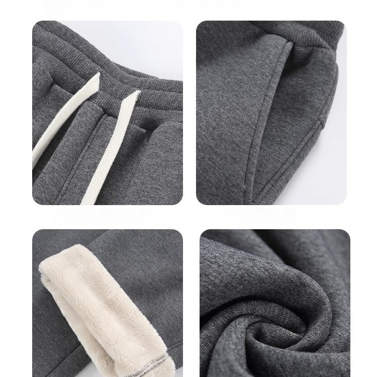 Vyriniai medvilniniai sportiniai kelnės su tiesia kirpimo linija, žiemai, storos, raištelių užsegimas, vienos spalvos