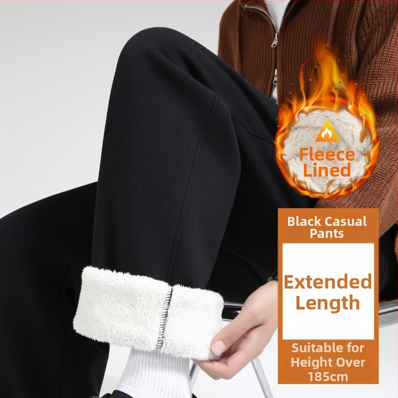 Vyriniai medvilniniai sportiniai kelnės su tiesia kirpimo linija, žiemai, storos, raištelių užsegimas, vienos spalvos