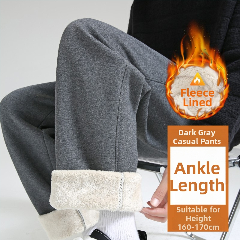 Vyriniai medvilniniai sportiniai kelnės su tiesia kirpimo linija, žiemai, storos, raištelių užsegimas, vienos spalvos