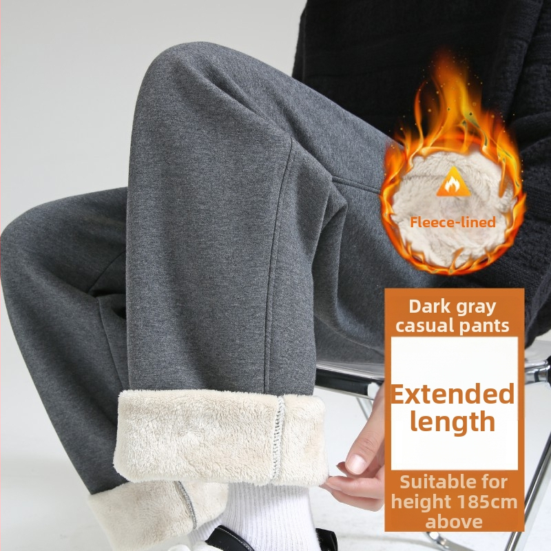 Vyriniai medvilniniai sportiniai kelnės su tiesia kirpimo linija, žiemai, storos, raištelių užsegimas, vienos spalvos