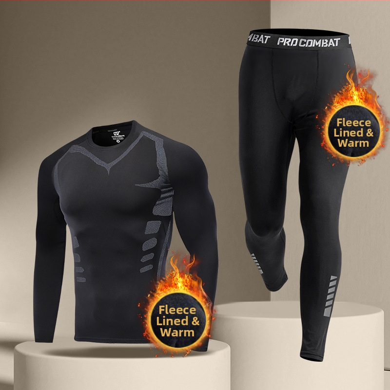 Vyrų terminių pagrindinių kelnių su fliso vidumi, siauras pjūvis, ilgos kelnės, bambukų pluošto ir šilko kokonų mišinys, tinkamos bėgimui ir dviračių sportui, didelis elastingumas