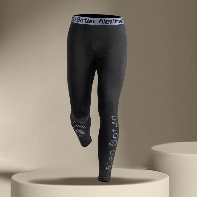 Vyrų terminių pagrindinių kelnių su fliso vidumi, siauras pjūvis, ilgos kelnės, bambukų pluošto ir šilko kokonų mišinys, tinkamos bėgimui ir dviračių sportui, didelis elastingumas