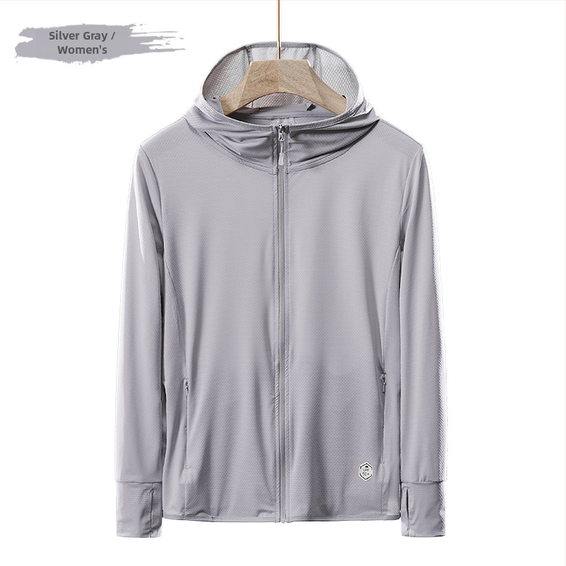 Εξωτερικό αντιανιανικό μπουφάν με κουκούλα, διαπνέσιμος πολυεστέρας, UV προστασία UPF45, μακριά μανίκια