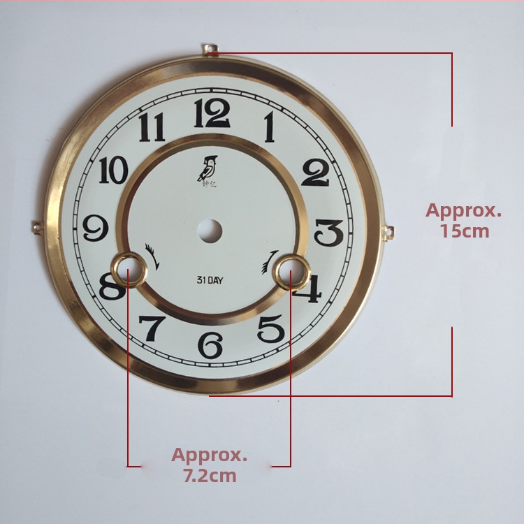 Yueya mozgású mechanikus óra számlap, fém számlap, kétoldalas DIY óra