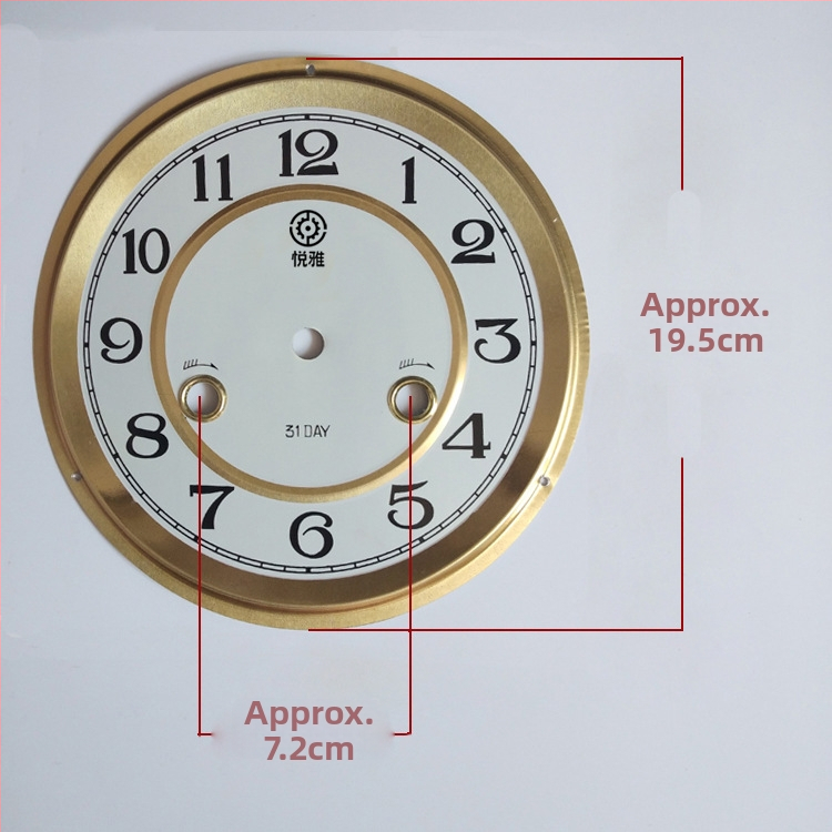 Yueya mozgású mechanikus óra számlap, fém számlap, kétoldalas DIY óra