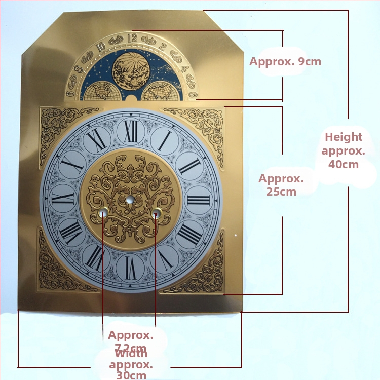 Yueya mozgású mechanikus óra számlap, fém számlap, kétoldalas DIY óra