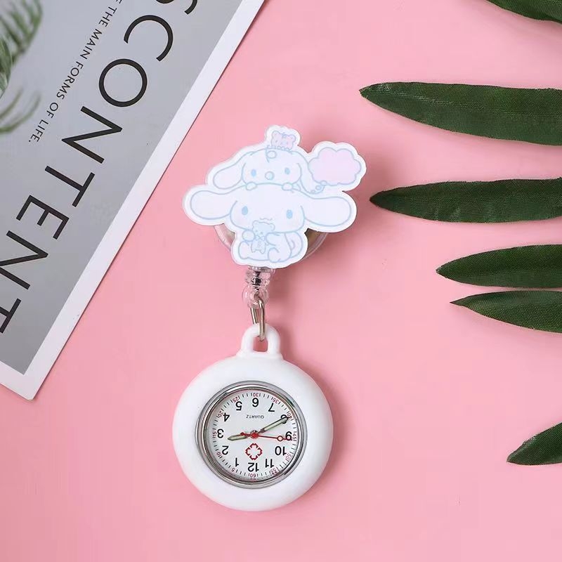 Medicinski sat za sestru s visićim dizajnom, kvarcni mehanizam, cifernik 40 mm, debljina 10 mm, plastično kućište i plastična narukvica